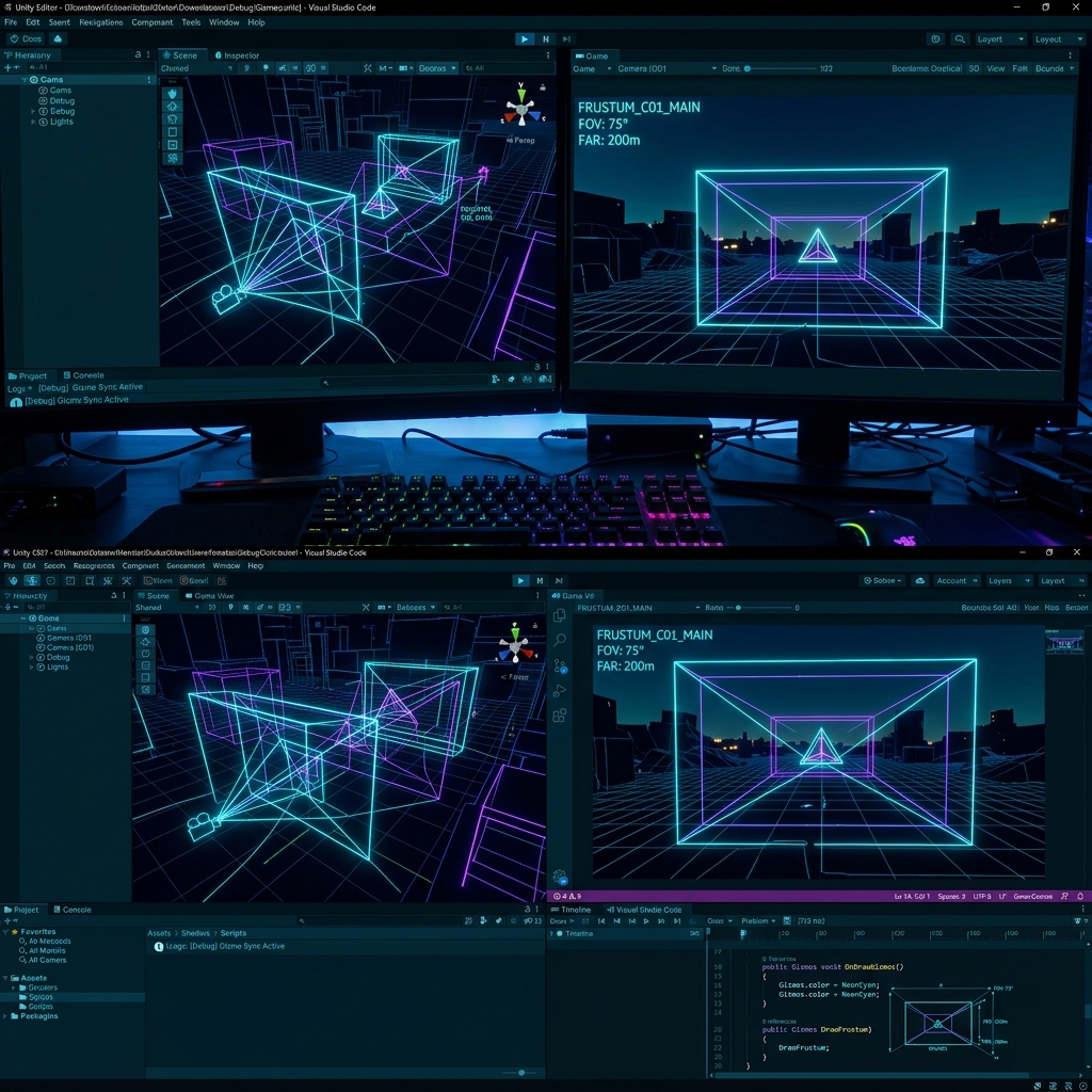 Sceneビューではギズモが描画されるのに、Gameビューや実機で特定のデバッグギズモが全く映らない時の対処法