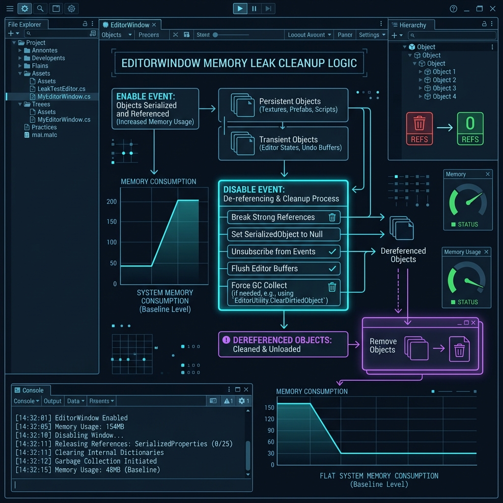 Addressablesシステムで発生するアセットバンドルのメモリリーク対策 troubleshooting diagram