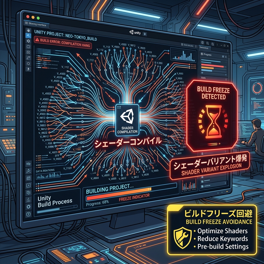 ビルド時に発生するシェーダーバリアント爆発フリーズの回避策