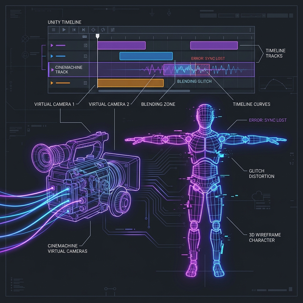 TimelineとCinemachineの連携時に発生する1フレームのTポーズ（初期姿勢）グリッチとカメラブレの解消手順