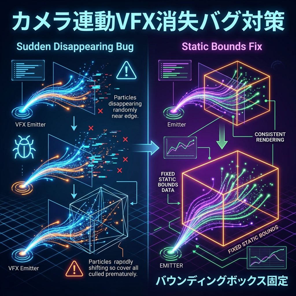 【Q&A】VFX Graphのエフェクトがカメラを動かすと突然消えるバグの対策