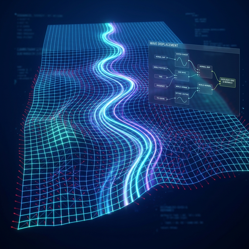 Shader GraphのVertex Displacement（頂点変位）でライティングが平坦化するバグと法線・接線の再計算手法