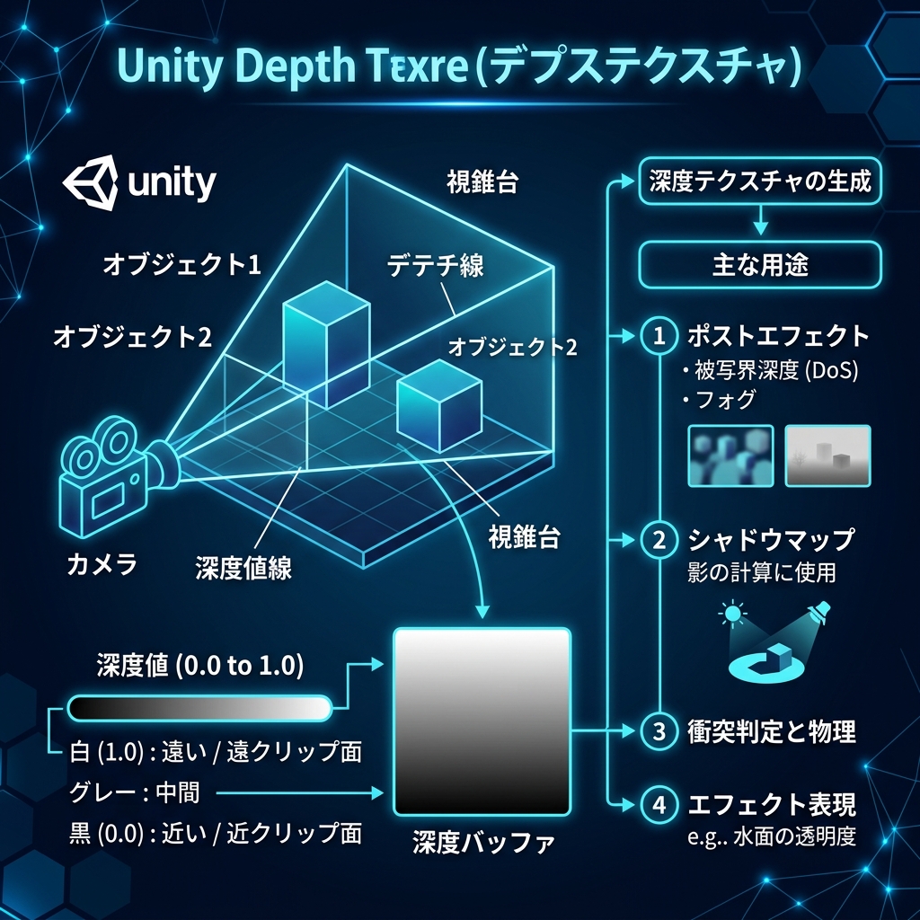 Unity Depth Texture Delta Depth collision fade diagram