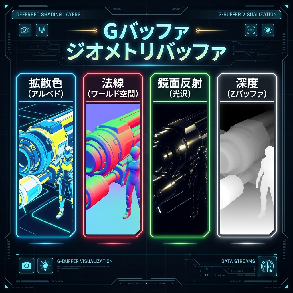 G-Buffer (Gバッファ / ジオメトリバッファ)