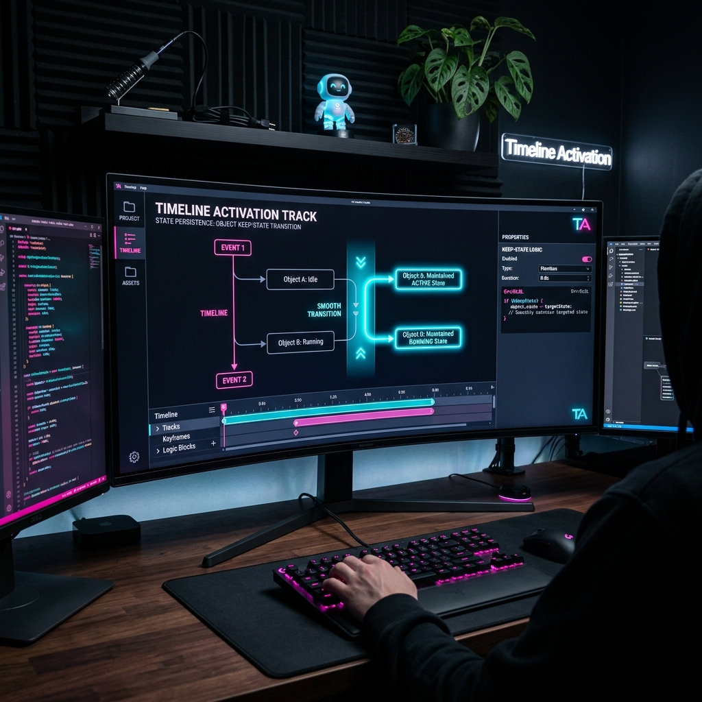 Timelineの再生終了後、Activation Trackで制御しているゲームオブジェクトのアクティブ状態がリセットされて元に戻るバグ