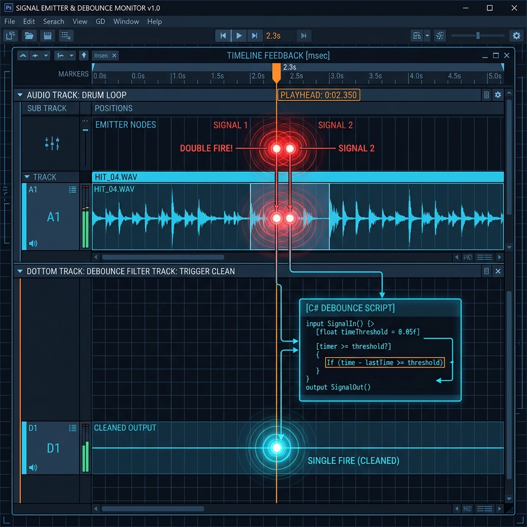 TimelineのSignal Emitterが実機処理落ち（FPS低下）時に二重トリガー（ダブルファイア）するバグと回避策