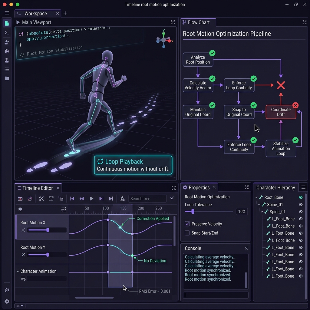 TimelineでAnimation Trackのループ再生時に、再生を繰り返すと関節や位置が徐々にズレていく（Drift）バグ