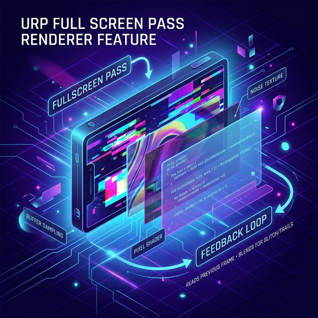 Unity URPでFullScreen Pass Renderer Featureを用いたカスタムポストプロセスが機能しない・画面が真っ黒になる・UIまで描画が崩れるバグの根本原因と正しい設定手順