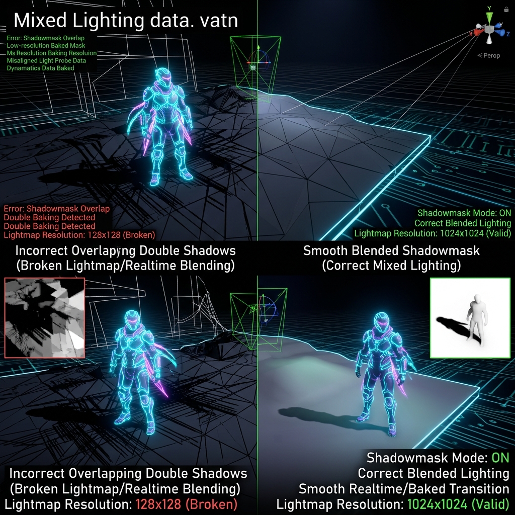 URPの薄い壁をすり抜ける光漏れ（ライトリーク）の原因と解決方法 troubleshooting diagram