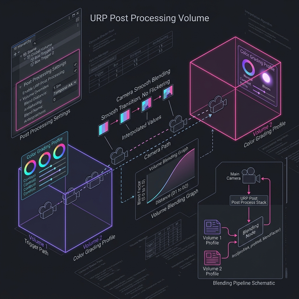 同一シーン内の異なるエリアでPost Processing Volume（ボリューム）が意図通りブレンド・切り替わらないバグ