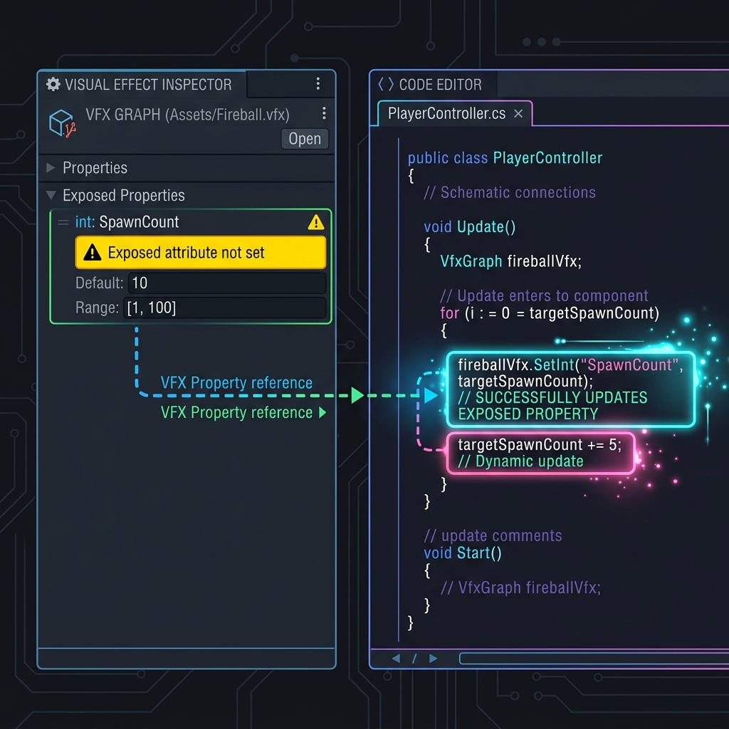 VFX GraphでC#からSetVectorやSetTextureなどの外部プロパティを設定しても値が更新されない原因